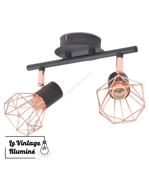 Plafonnier Vintage Avec 2 Ampoules à Filament LED Comparez plus de prix