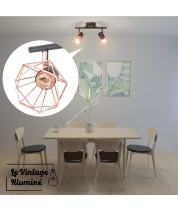 Plafonnier Vintage Avec 2 Ampoules à Filament LED Comparez plus de prix