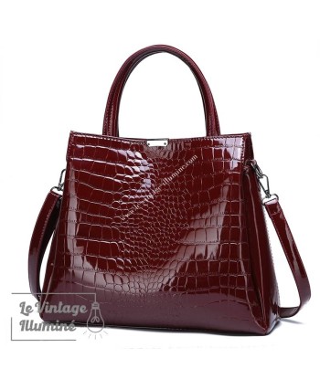 Sac à Main Simili Motif Croco Fermeture Magnétique soldes