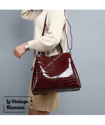 Sac à Main Simili Motif Croco Fermeture Magnétique soldes