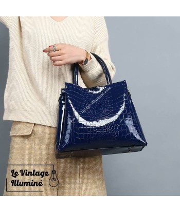 Sac à Main Simili Motif Croco Fermeture Magnétique soldes