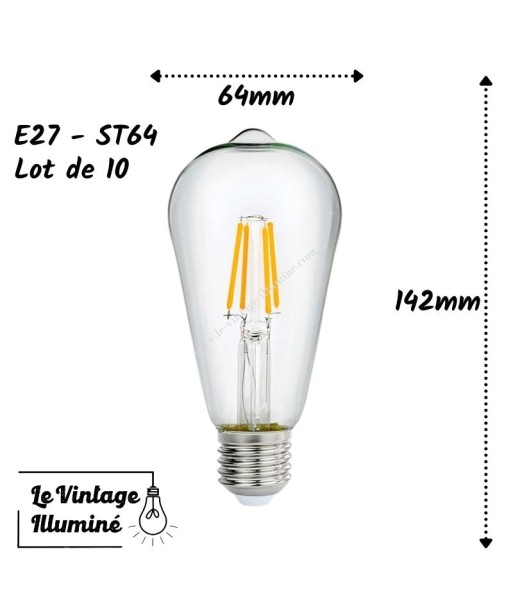 Lots de 10 ampoules LED (E27 - ST64) s'inspire de l'anatomie humaine