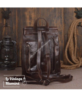 Sac à Dos Vintage en Cuir de Vachette Véritable online