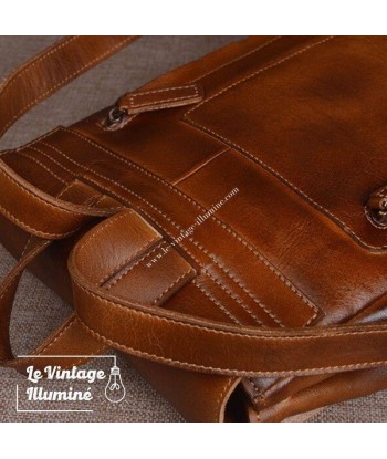 Sac à Dos Vintage en Cuir de Vachette Véritable online