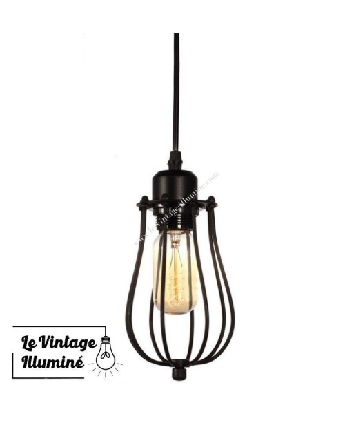 Luminaire Vintage Cage Ronde solde