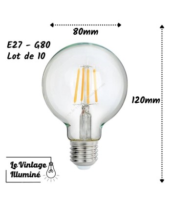 Lots de 10 ampoules LED (E27 - G80) du meilleur 