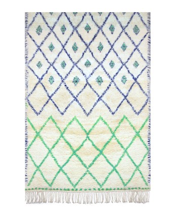 Tapis berbere authentique marocain laine Majorelle Véritable concentré