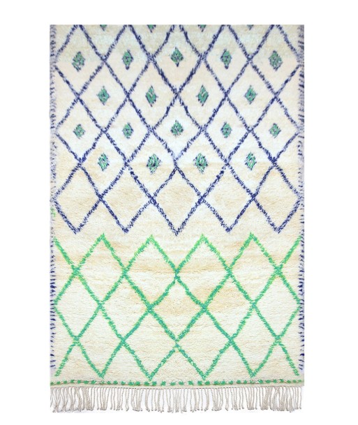 Tapis berbere authentique marocain laine Majorelle Véritable concentré