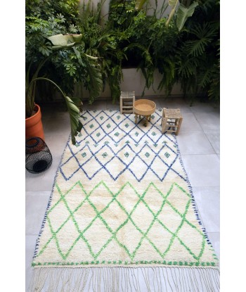 Tapis berbere authentique marocain laine Majorelle Véritable concentré