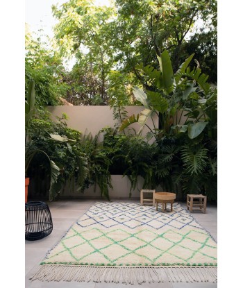 Tapis berbere authentique marocain laine Majorelle Véritable concentré