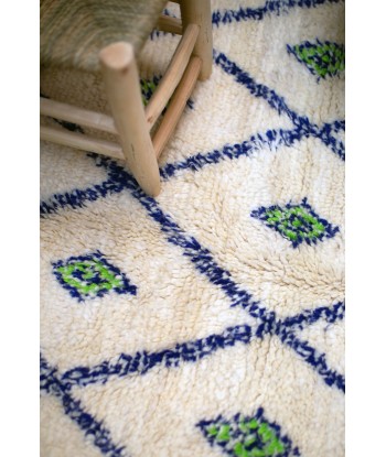 Tapis berbere authentique marocain laine Majorelle Véritable concentré