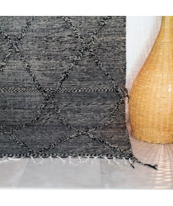 Tapis berbere authentique marocain laine gris Souk Le MVP de beaucoup