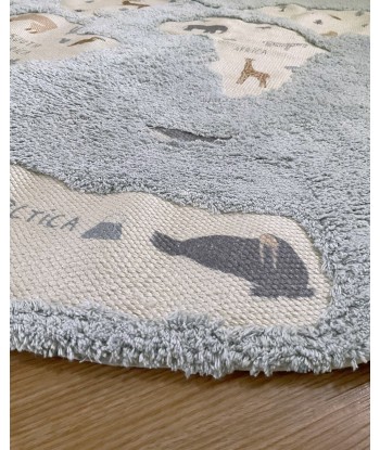 Tapis enfant lavable MONDE basket pas cher