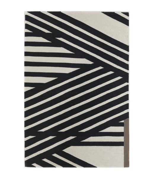 Tapis kilim en coton et laine STRIPE de technologie