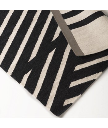 Tapis kilim en coton et laine STRIPE de technologie