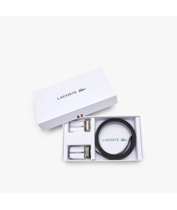 Coffret Ceinture LACOSTE Noir/Marron cuir paiement sécurisé