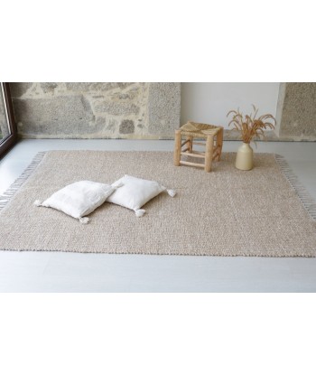 Tapis naturel en coton recyclé tissé à la main Les êtres humains sont 