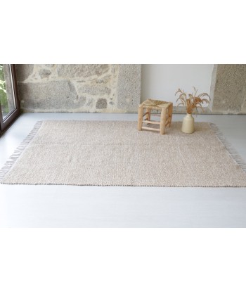 Tapis naturel en coton recyclé tissé à la main Les êtres humains sont 