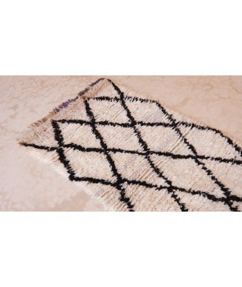 Tapis de couloir Berbere marocain pure laine 75 x 202 cm français