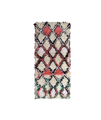 Tapis Berbere marocain pure laine 76 x 180 cm hantent personnes