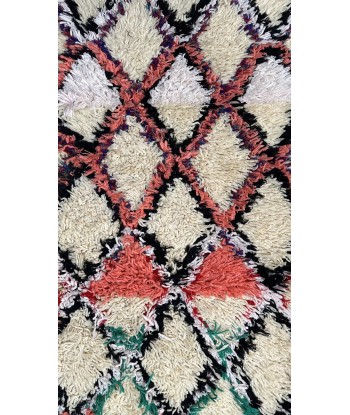 Tapis Berbere marocain pure laine 76 x 180 cm hantent personnes