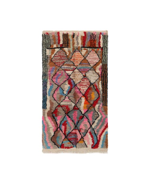 Tapis Berbere marocain pure laine 162 x 272 cm les ctes