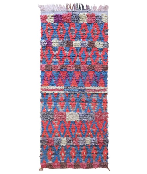 Tapis Berbere marocain en textiles recyclés 71 x 168 cm plus qu'un jeu 